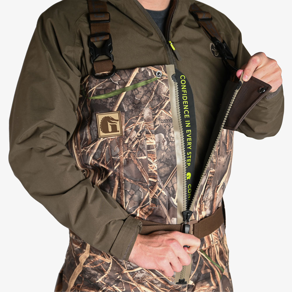 Omega Uninsulated Zip Waders | Mens - Realtree Max-7 