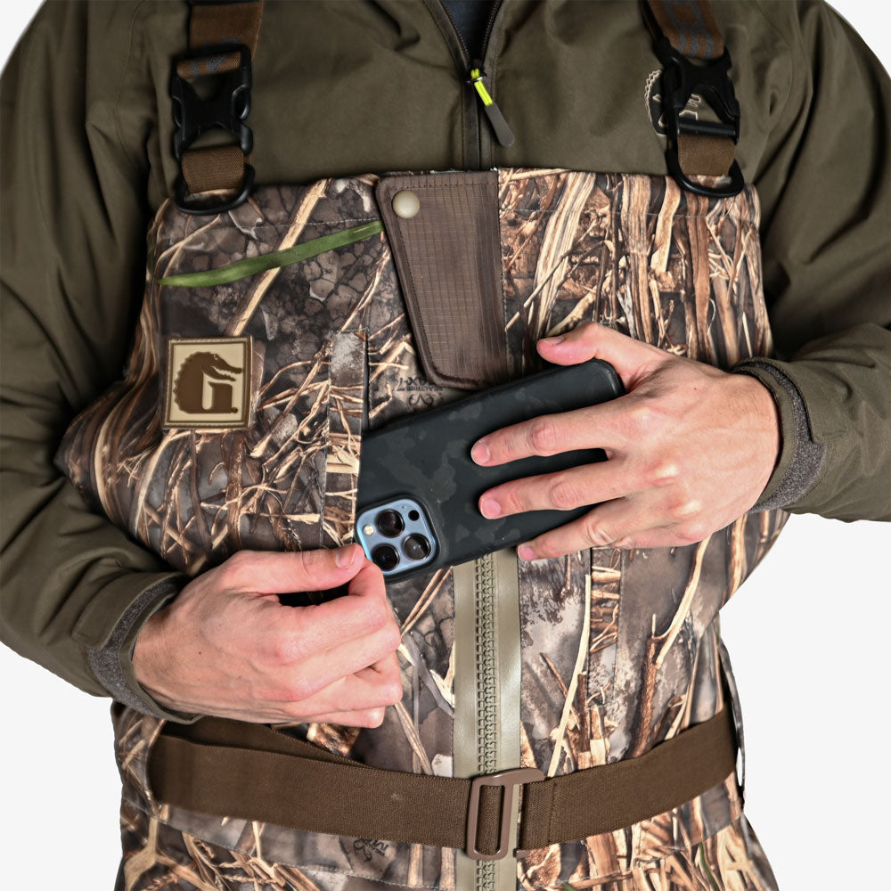 Omega Uninsulated Zip Waders | Mens - Realtree Max-7 