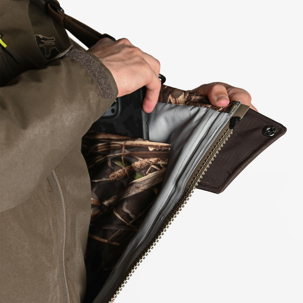 Omega Uninsulated Zip Waders | Mens - Realtree Max-7 
