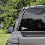 5-inch Gator Waders GW Decal | White