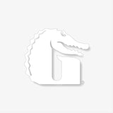 4-inch Gator Waders "G" Decal | White