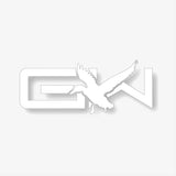 5-inch Gator Waders GW Flight Decal | White