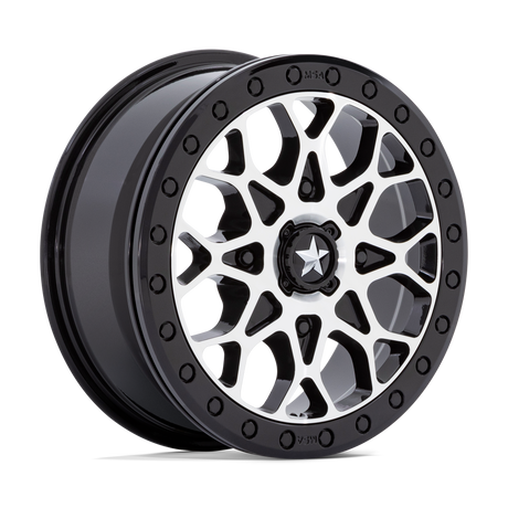MSA M48 Portal Beadlock - Gloss Black Machined w Gloss Black Ring