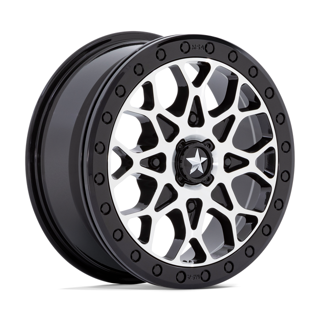 MSA M48 Portal Beadlock - Gloss Black Machined w Gloss Black Ring