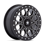 MSA M48 Portal Beadlock - Gloss Black Milled Gloss Black Ring