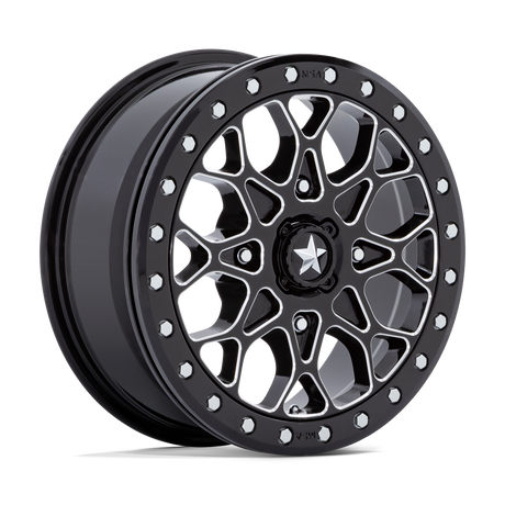 MSA M48 Portal Beadlock - Gloss Black Milled Gloss Black Ring