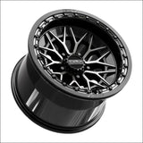 Alpha R Beadlock | Gloss Black DDT Face - 15x10 | +0mm/5 + 5 | 5x4.5 | 78771 (Polaris 5-Lug / Segway Super Villain