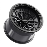 Alpha R Beadlock | Satin Black w/ Gloss Ring - 15x10 | +0mm/5 + 5 | 5x4.5 | 78770 (Polaris 5-Lug / Segway Super Villain