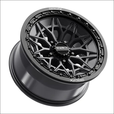 Alpha R Beadlock | Satin Black w/ Gloss Ring - 15x8 | +0mm/4 + 4 | 5x4.5 | 78760 (Polaris 5-Lug / Segway Super Villain