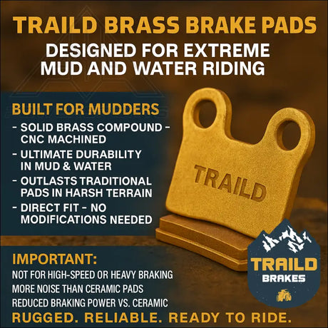 Can-Am Defender 3-Seater HD7 HD8 HD9 HD10 HD11 2016-2026 Brass Brake Pad Set - Brakes