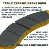 Can-Am Defender MAX HD7 HD8 HD9 HD10 HD11 6x6 & PRO 2017-2026 Ceramic Brake Pad Set - Brakes