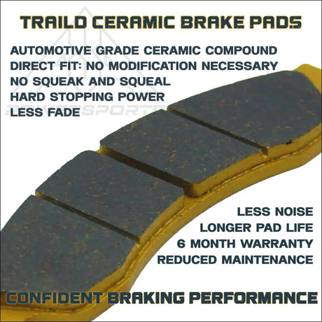 Can-Am Defender MAX HD7 HD8 HD9 HD10 HD11 6x6 & PRO 2017-2026 Ceramic Brake Pad Set - Brakes