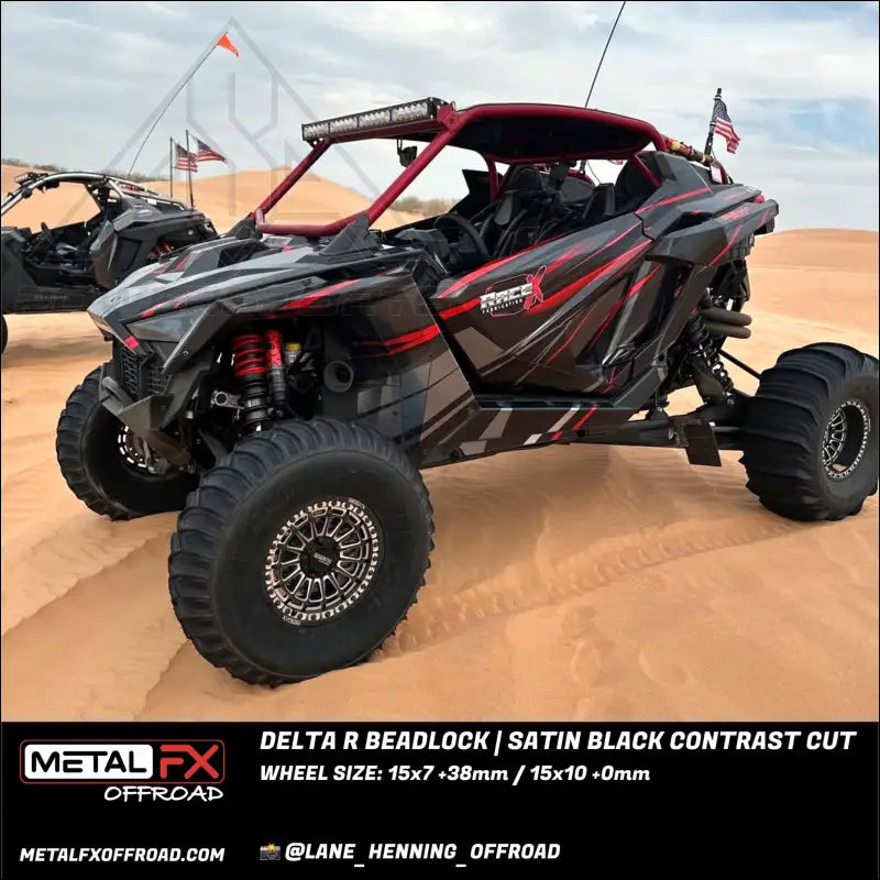 Delta R Beadlock | Satin Black Contrast Cut - Wheels