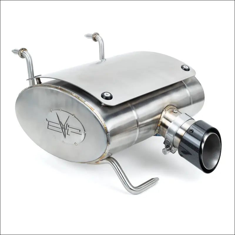 EVP Center Exit Muffler With Rear Fascia for Ranger 1500 - Stainless Steel / Carbon Fiber - 300 Exhaust Simple