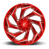 Fuel D754 Reaction UTV Wheel - Candy Red Milled (5 Lug)