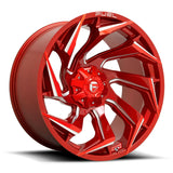 Fuel D754 Reaction UTV Wheel - Candy Red Milled (5 Lug)