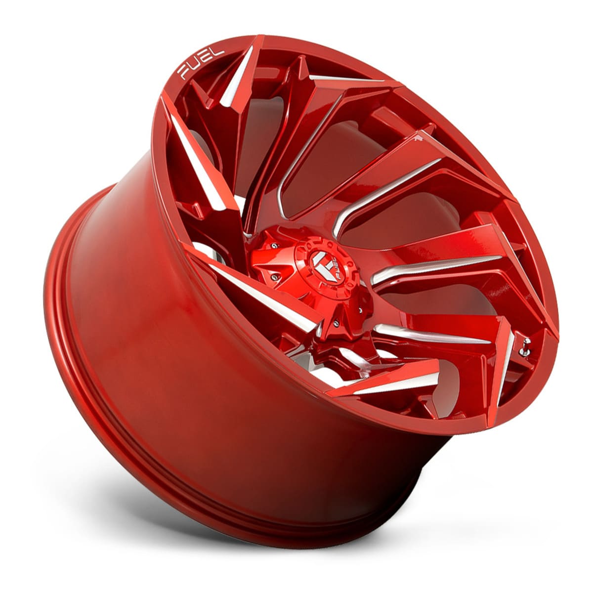 Fuel D754 Reaction UTV Wheel - Candy Red Milled (5 Lug)