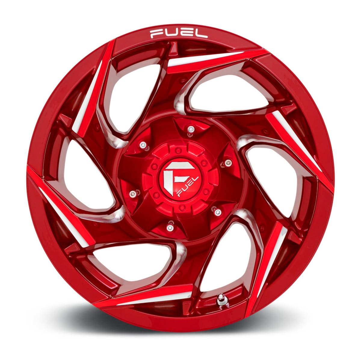 Fuel D754 Reaction UTV Wheel - Candy Red Milled (5 Lug)