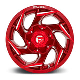 Fuel D754 Reaction UTV Wheel - Candy Red Milled (5 Lug)
