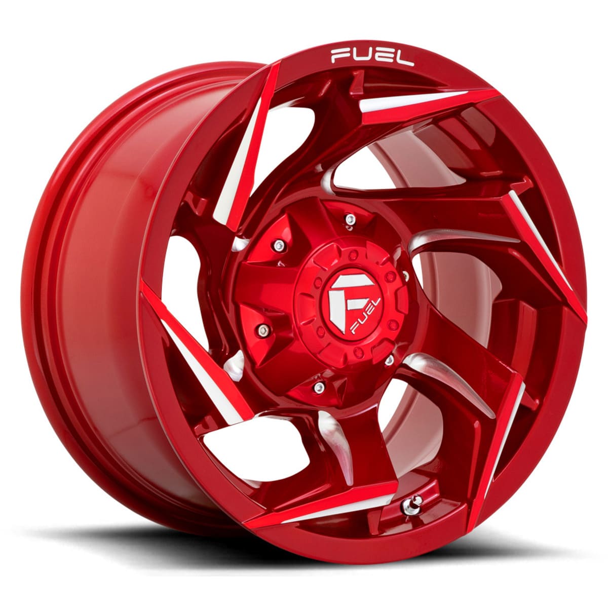 Fuel D754 Reaction UTV Wheel - Candy Red Milled (5 Lug)