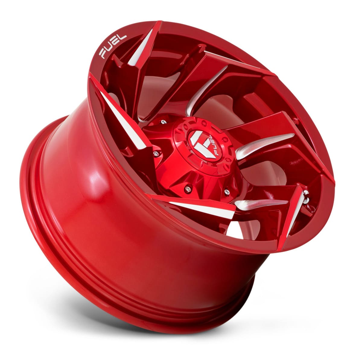 Fuel D754 Reaction UTV Wheel - Candy Red Milled (5 Lug)