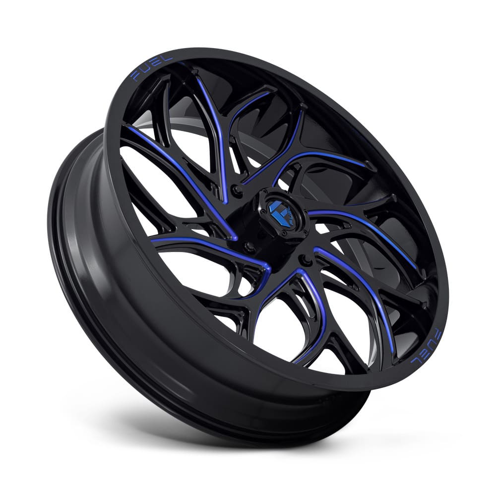Fuel D778 Runner UTV Wheel Gloss Black Milled Candy Blue
