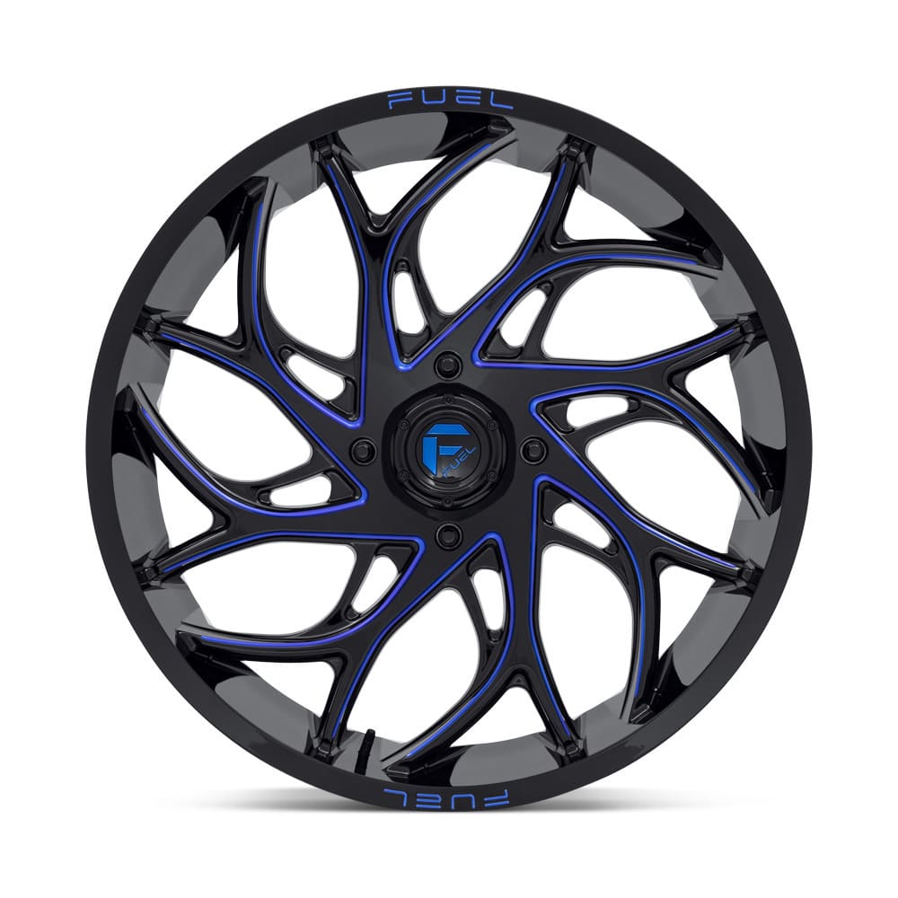 Fuel D778 Runner UTV Wheel Gloss Black Milled Candy Blue