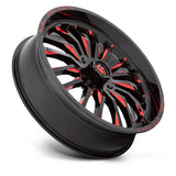 Fuel D822 ARC UTV Wheel Gloss Black Milled Red
