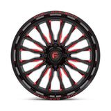 Fuel D822 ARC UTV Wheel Gloss Black Milled Red
