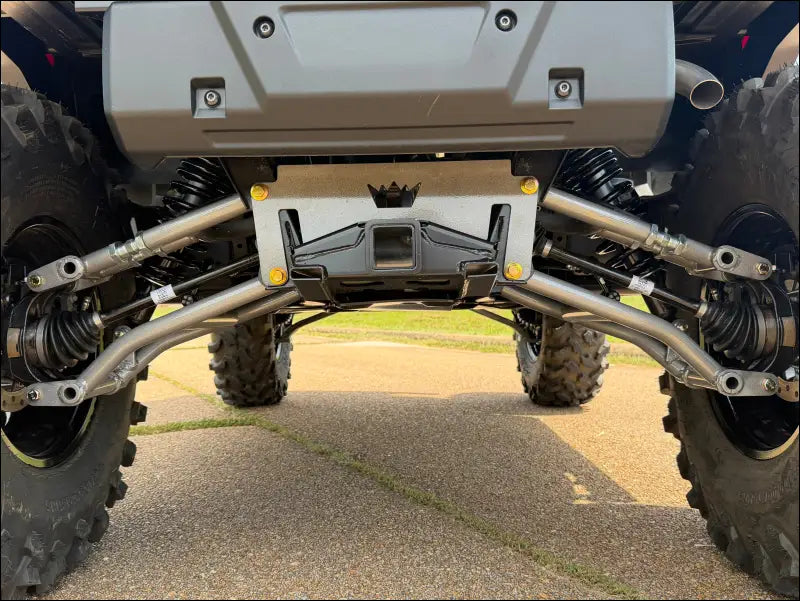 Honda Pioneer 1000 rear frame brace plate - SILVER