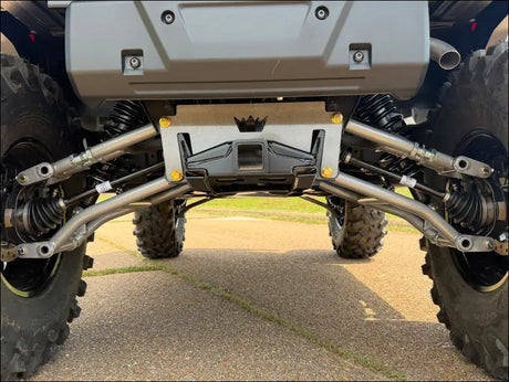 Honda Pioneer 1000 rear raked a-arms - SILVER / FRAME BRACE PLATE WITH BOLTS