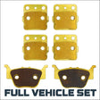Honda Rancher/Foreman TRX420/TRX500/TRX520 2009-2026 Brass Brake Pad Set - Full Vehicle - Parts & Accessories