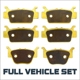 Honda Rincon TRX680/Rubicon 700 2008-2026 Brass Brake Pad Set - Full Vehicle - Parts & Accessories
