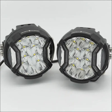 Infinite Offroad | 90W ROUND SIDE SHOOTER PODS (W/ DRL) (PAIR) - WHITE / YES - LIGHTS
