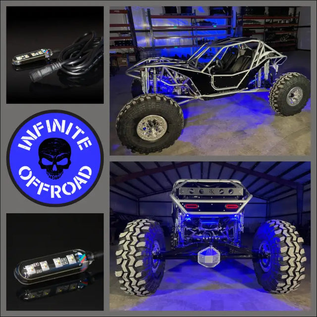 Infinite Offroad | (BKOR TUBE CHASSIS) - RGB + W STANDARD ROCK LIGHT KIT - BKOR 2 SEAT / MAGNETIC - 6 WATT - LIGHTS