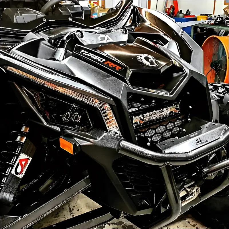 Infinite Offroad | Can-Am Maverick X3 Grille w/ 102w Light Bar - Yes include wiring kit - LIGHTS