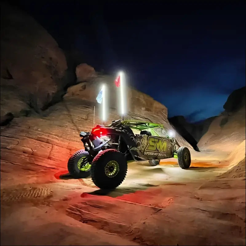 Infinite Offroad (RGB + W) Whips (Compatible With Rock Lights) - 2 Foot / Single / No Controller - LIGHTS