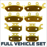 Can-Am Maverick MAX/XDS/XMR 2013-2018 Brass Brake Pad Set - Full Vehicle - Parts & Accessories