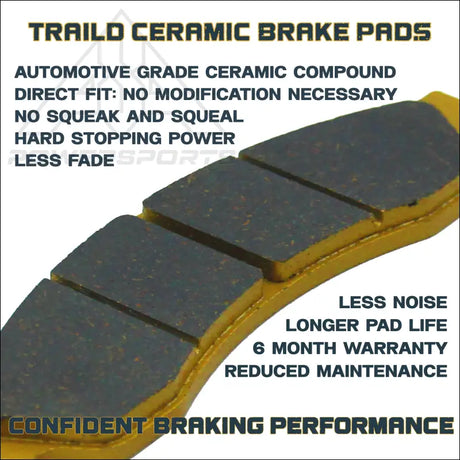 Can-Am Maverick X3/MAX/Sport/Trail 2017-2026 Front & Rear Ceramic Brake Pad Set - Vehicle Parts Accessories