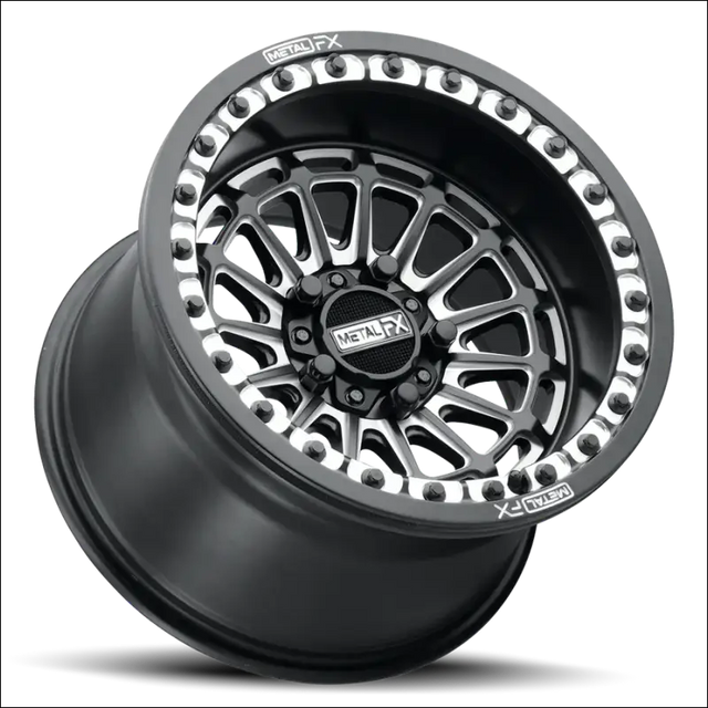 MetalFX Delta R 15x8 Forged 5-Lug 3-Piece Beadlock - Black Contrast Cut - Wheels