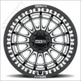 MetalFX Delta R 15x8 Forged 5-Lug 3-Piece Beadlock - Black Contrast Cut - Wheels