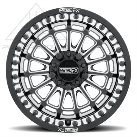 MetalFX Delta R 15x8 Forged 5-Lug 3-Piece Beadlock - Black Contrast Cut - Wheels