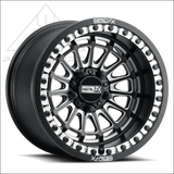 MetalFX Delta R 15x8 Forged 5-Lug 3-Piece Beadlock - Black Contrast Cut - Wheels