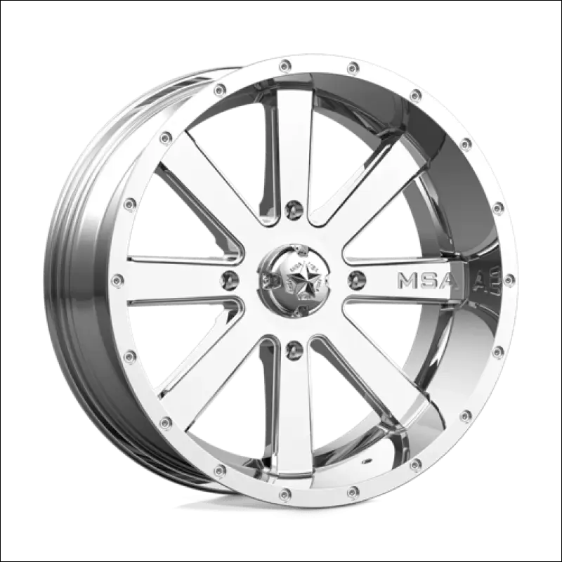 MSA Flash M34 Chrome UTV Rims - 18x7 / 4x137 / Wheels