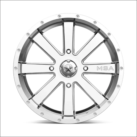 MSA Flash M34 Chrome UTV Rims - 22x7 / 4x137 / Wheels