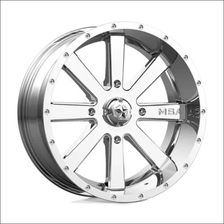 MSA Flash M34 Chrome UTV Rims - 24x7 / 4x137 / Wheels