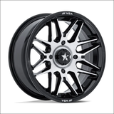 MSA M52 Radar UTV Gloss Black with Machined Face Wheels Cast Aluminum - 14x7 / 5x114.3/5x4.5 / 10