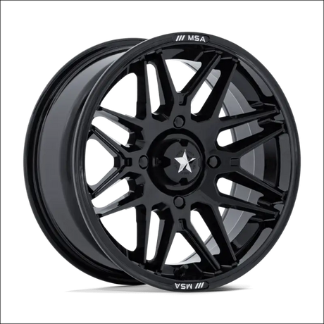 MSA M52 Radar UTV Gloss Black Wheels Cast Aluminum - 14x7 / 5x114.3/5x4.5 / 10