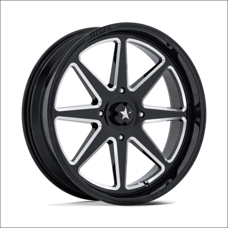 MSA M54 Spark UTV Gloss Black Milled Wheels Cast Aluminum - 14x7 / 4x110 / 10