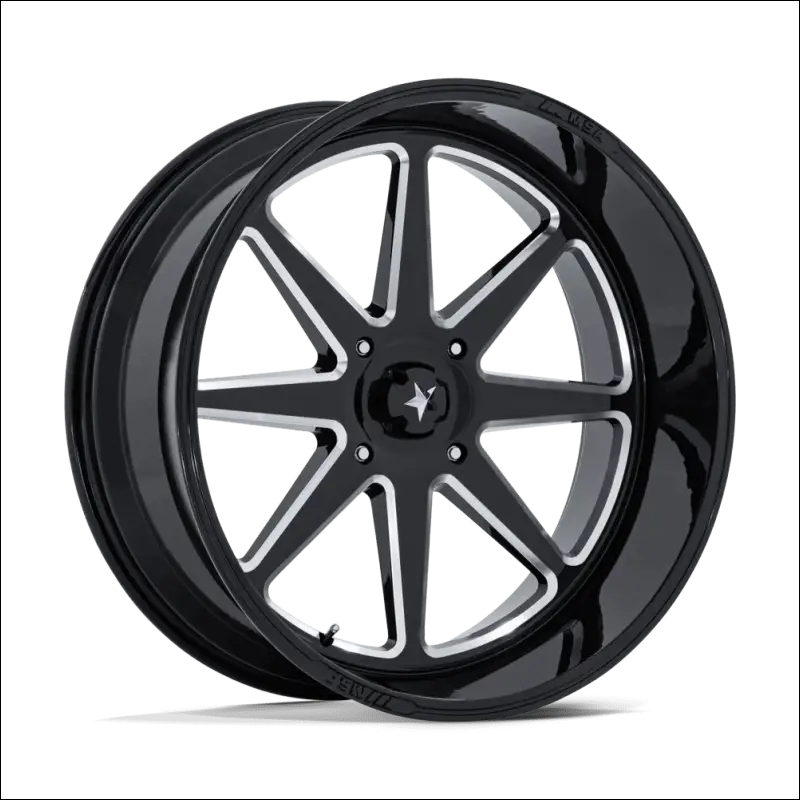 MSA M54 Spark UTV Gloss Black Milled Wheels Cast Aluminum - 14x7 / 4x156 / 10